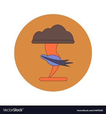 In flat design of tornado vector image