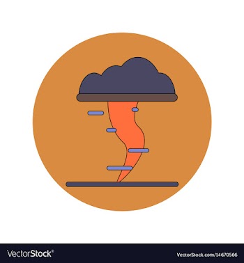 In flat design of tornado vector image