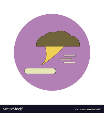 In flat design of tornado vector image