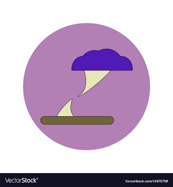 In flat design of tornado vector image