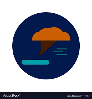 In flat design of tornado vector image