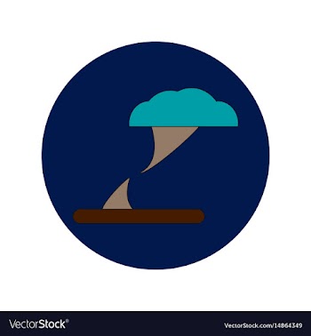 In flat design of tornado vector image
