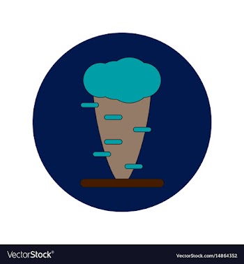 In flat design of tornado vector image