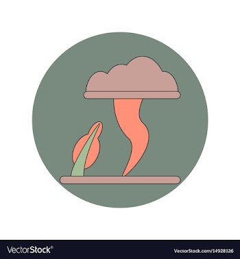 In flat design of tornado vector image