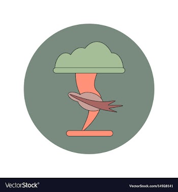 In flat design of tornado vector image