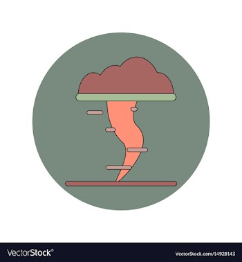 In flat design of tornado vector image