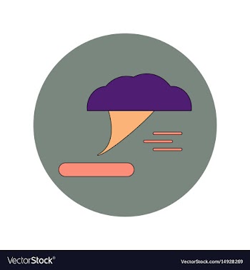 In flat design of tornado vector image