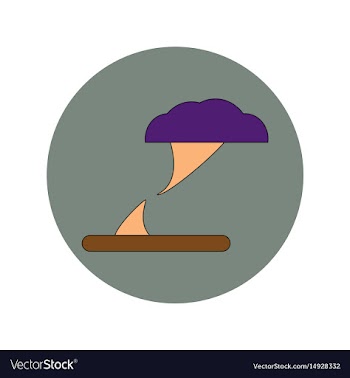 In flat design of tornado vector image