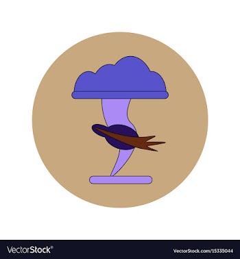 In flat design of tornado vector image