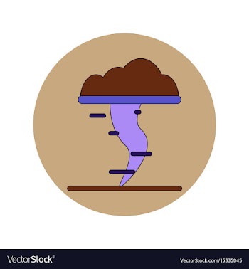 In flat design of tornado vector image