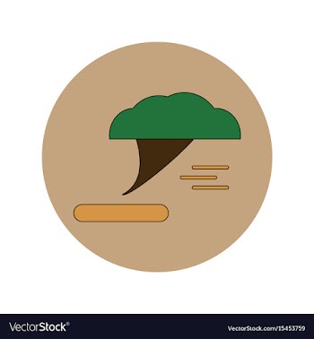 In flat design of tornado vector image
