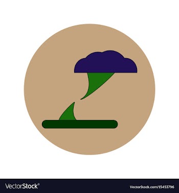 In flat design of tornado vector image