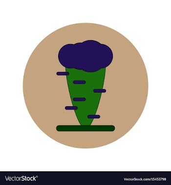 In flat design of tornado vector image