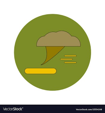 In flat design of tornado vector image