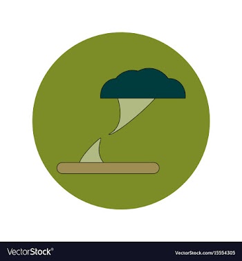 In flat design of tornado vector image