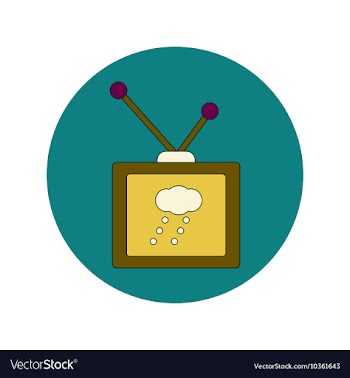 In flat design of TV weather vector image