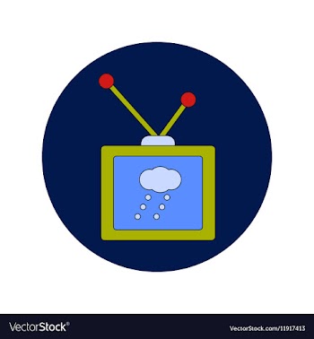 In flat design of TV weather vector image