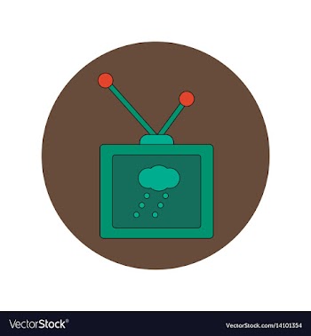 In flat design of tv weather vector image