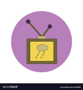 In flat design of tv weather vector image