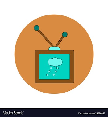 In flat design of tv weather vector image