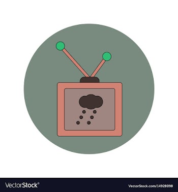 In flat design of tv weather vector image