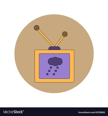 In flat design of tv weather vector image