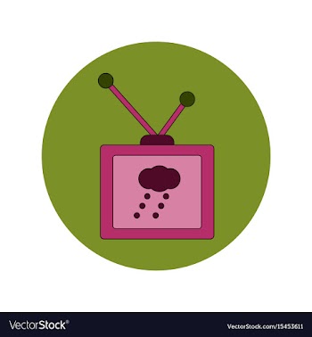 In flat design of tv weather vector image
