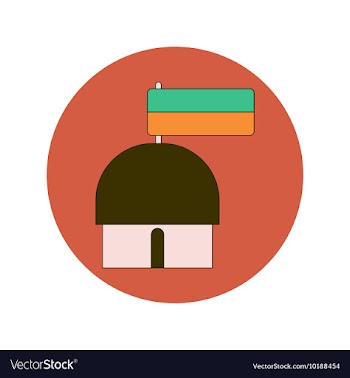 In flat design of Ukrainian vector image