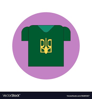 In flat design of Ukrainian vector image