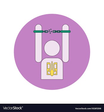 In flat design of Ukrainian vector image