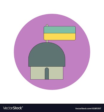 In flat design of Ukrainian vector image