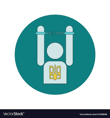 In flat design of ukrainian vector image