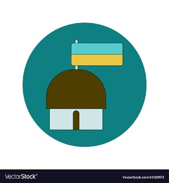 In flat design of ukrainian vector image