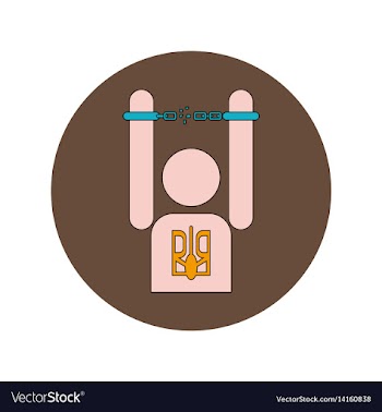 In flat design of ukrainian vector image