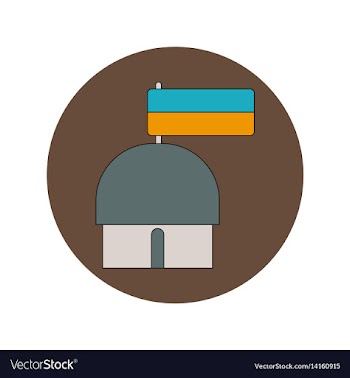 In flat design of ukrainian vector image