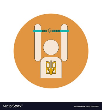 In flat design of ukrainian vector image