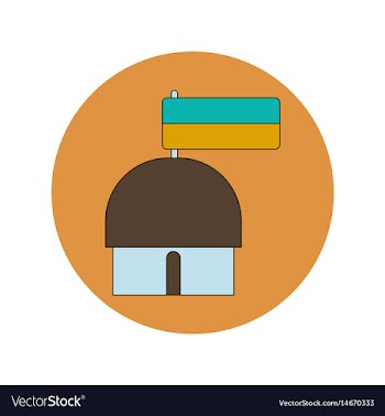 In flat design of ukrainian vector image
