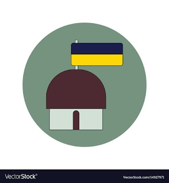 In flat design of ukrainian vector image