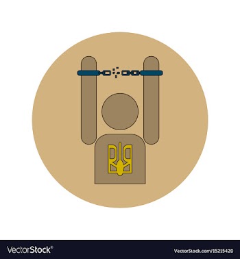 In flat design of ukrainian vector image