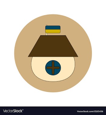 In flat design of ukrainian vector image