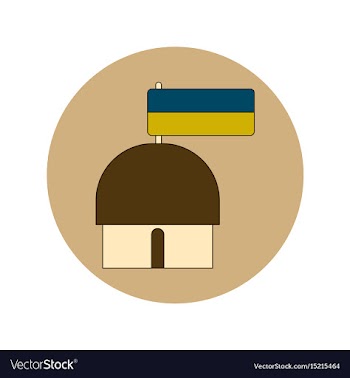 In flat design of ukrainian vector image