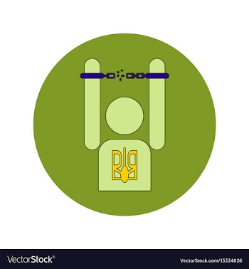 In flat design of ukrainian vector image