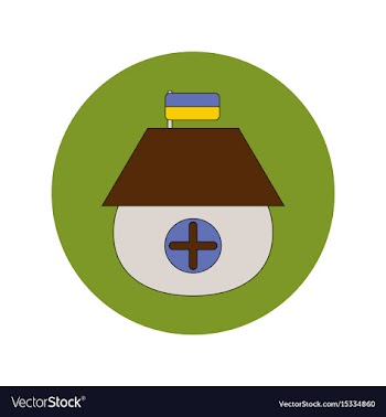 In flat design of ukrainian vector image