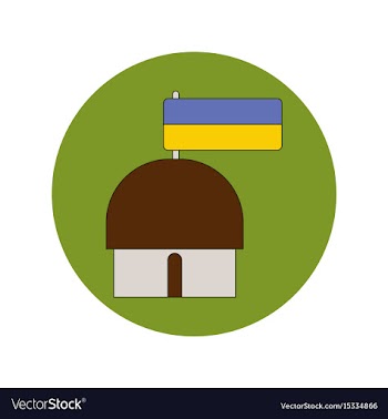 In flat design of ukrainian vector image