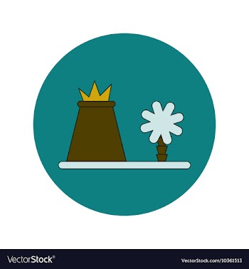 In flat design of volcano vector image