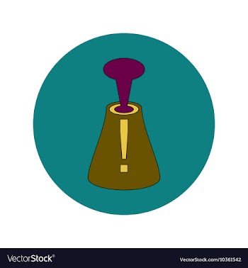 In flat design of volcano vector image