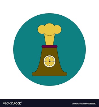 In flat design of volcano vector image