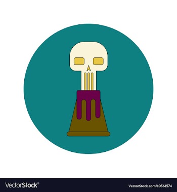 In flat design of volcano vector image