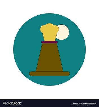 In flat design of volcano vector image