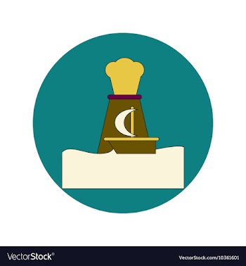 In flat design of volcano vector image